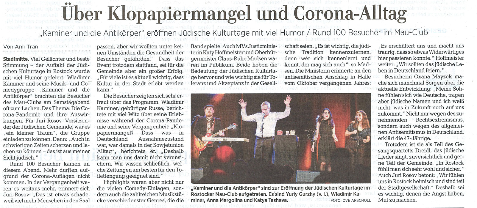 OZ, 19.10.2020, S.10, Über Klopapiermangel und Coronalltag, Anh Tran